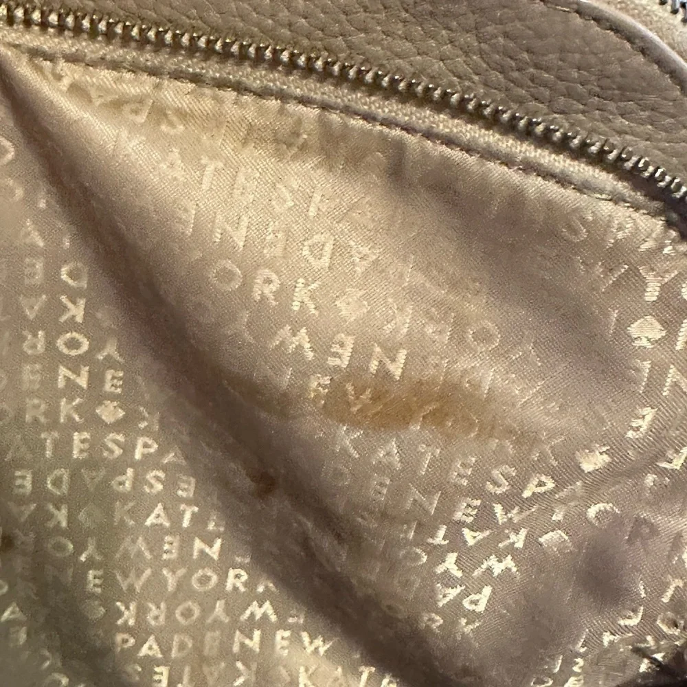 Kate Spade Cream and Black Satchel with Sleek Design